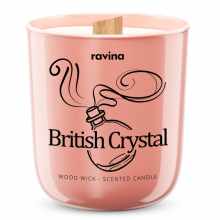 Sojowa świeca zapachowa z drewnianym knotem British Crystal